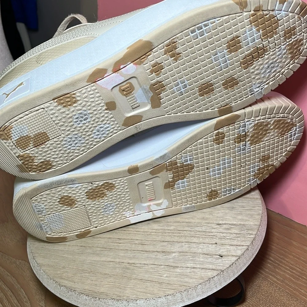 PUMA Carina Street Better Platform Sneakers Cream & White Casual‎ Comfy Leather
